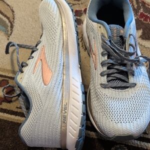 Brooks Women's Revel Running Shoes - Light Blue with Rose Gold Accents